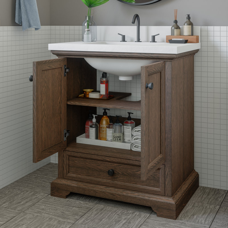 Lark Manor Antorio 30'' Free Standing Single Bathroom Vanity with